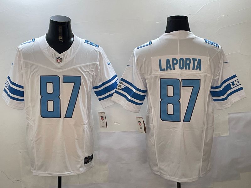 Men Detroit Lions #87 Laporta White three generations 2024 Nike Limited NFL Jersey style 0102